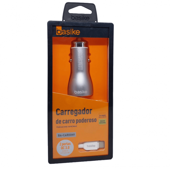 Carregador Veicular 12v 36W QC3.0 Carregamento Ultra rápido (TYPE-C) BA-CAR0049