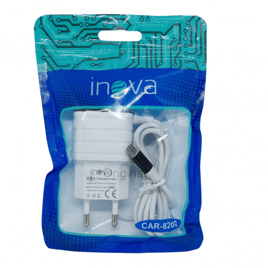 CARREGADOR DE CELULAR 5V 2.1A  1.2MT 8200 INOVA CAR-8200