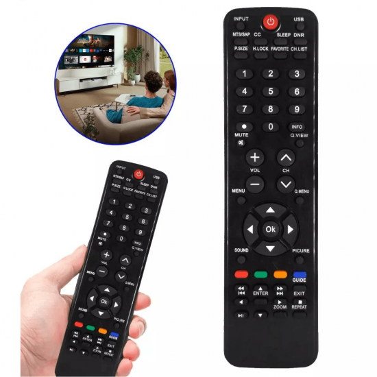 Controle Remoto Tv Lcd H-buster HBTV-40D02FD HBTV-32DO3HD HBTV-42DO3HD.