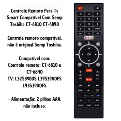 Controle Remoto Compativel TV Toshiba L32S3900S L39S3900FS L43S3900FS