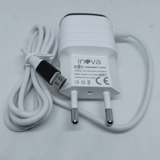 CARREGADOR DE CELULAR 5V 2.1A  1.2MT 8200 INOVA CAR-8200