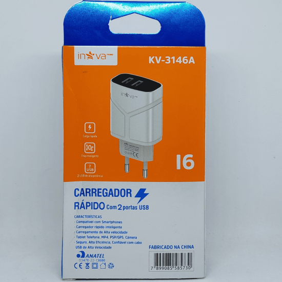 Carregador de celular turbo iphone  4.8a  2 usb lightning