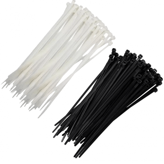 Abraçadeira de Nylon Pacote com 100 e 50 Unidades Cintas Plásticas