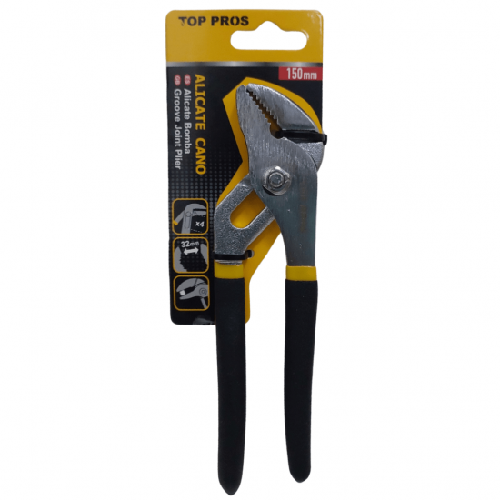 Alicate Bomba DÁgua 6'', 8'' e 10'' polegadas, Bico Papagaio, Reguláve, Aço Forjado e Cabo emborrachado