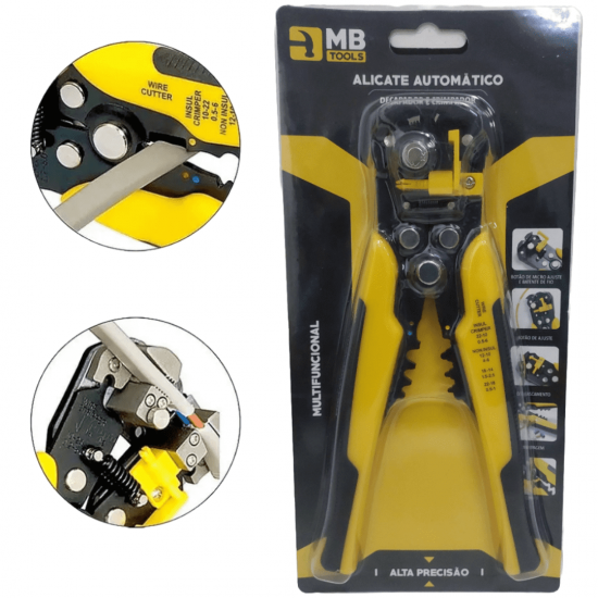 Alicate Decapador Crimpador Fios Cortador Descascador Cabos