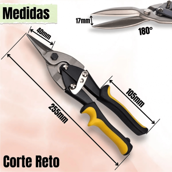 Alicate Tesoura Manual Tipo Aviação Reto 10
