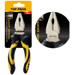 Alicate Universal 6,5'' 10MM Cabo Emborrachado Top Pros - TOP4449