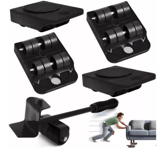 Aparelho Movedor Móveis Fácil Levantador Materiais Pesados Kit 5 Peças