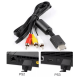 Cabo AV Áudio e Vídeo 3RCA x Playstation PS1 PS2 PS3 Com 1,8m MBTech