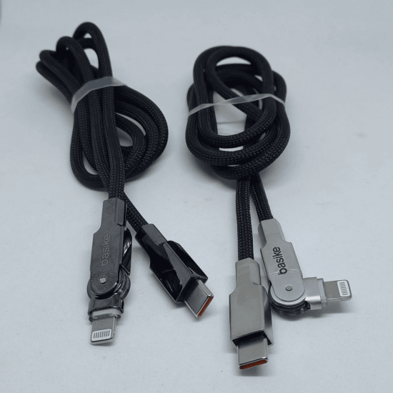 Cabo carregador De Celular Angular Rotativo iOS iPhone (USB-C-Lightning) 1Metro 27W - Ba-CBO100 - Basike