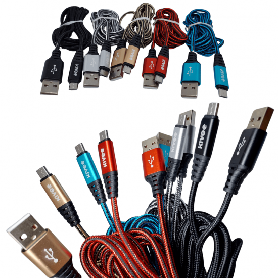 Cabo Carregador De Celular (USB-V8) - 3.4A - 2M - KV-065 - KIVEE