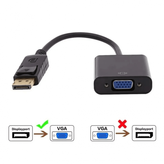 Cabo conversor display port P/ vga video - INOVA