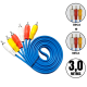 Cabo Rca AV 3 RCA X 3 RCA Macho Pontas douradas Áudio Vídeo 1,5 e 3,0 metros