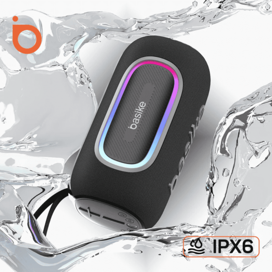 Caixa de Som Bluetooth Portátil Basike Ba RAD 016 - 80W, RGB, TWS, IPX6