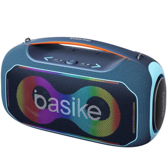 Caixa de Som Bluetooth Portátil Basike Ba RAD 122 - 300W, RGB, TWS, IPX6, 30000mAh