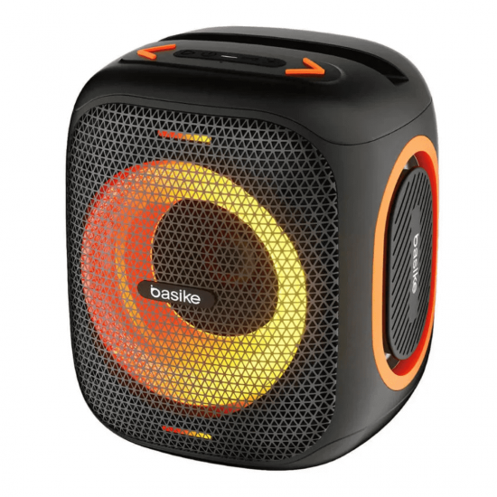 Caixa de Som Bluetooth Portátil Basike Ba RAD 127 - 30W, RGB, TWS, IPX5, Rádio FM