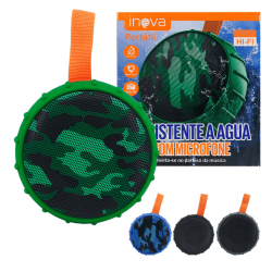 Caixa de Som Bluetooth USB Suporta Cartão Micro SD TF Resistente à Água - Inova kv-811021
