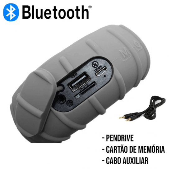 Caixa de Som Bluetooth USB Suporta Cartão Micro SD TF Resistente à Água - Inova kv-811021