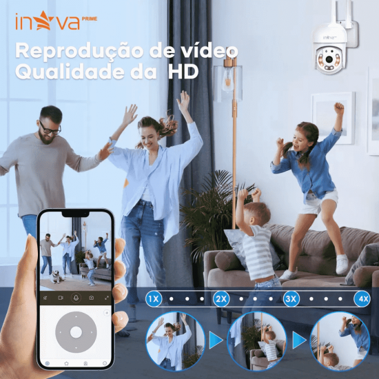 Câmera De Segurança Hd Vigilância Visão Noturna Ip66 INOVA