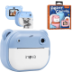 Câmera Digital Infantil Portátil 20MP, Tela de 2 Polegadas, 200 dpi, Resolução 1080P, Impressão Instantânea.