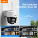 Câmera Segurança Externa 4K Dual Lens 2.4G WiFi 360° PTZ - Monitor Noturno Colorido
