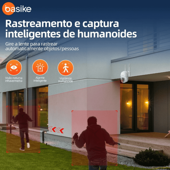 Câmera WIFI - IP66 à prova d'água com alarme IR 16 LED Wifi HD Dual Volt Motion Sensor YOOSEE - BASIKE