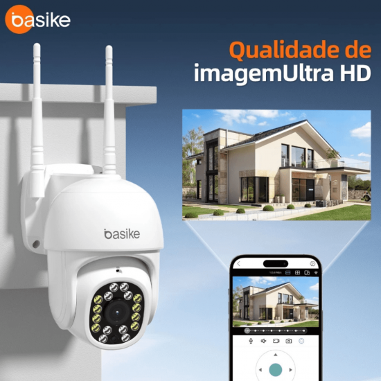 Câmera WIFI - IP66 à prova d'água com alarme IR 16 LED Wifi HD Dual Volt Motion Sensor YOOSEE - BASIKE