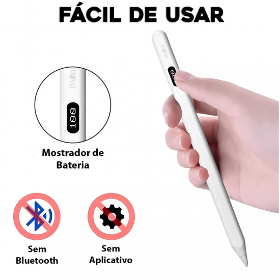 CANETA STYLUS PONTA SUPERFINA INOVA COM DISPLAY DE CARGA