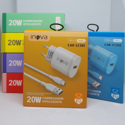 Carregador Inova Rápido 20w 3.0 TIPO-C Usb Car-5238C MKL Original