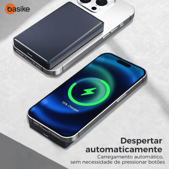 Carregador Portátil por Indução Power Bank 5000mAh e 10.000mAh Basike - 20W, Magsafe