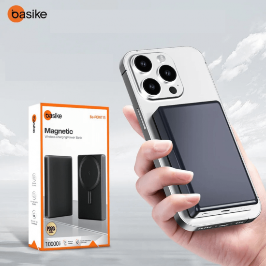 Carregador Portátil por Indução Power Bank 5000mAh e 10.000mAh Basike - 20W, Magsafe