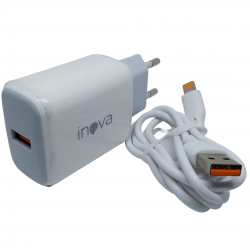 Carregador Rápido 20W Cabo Lightning CAR-5236A Inova