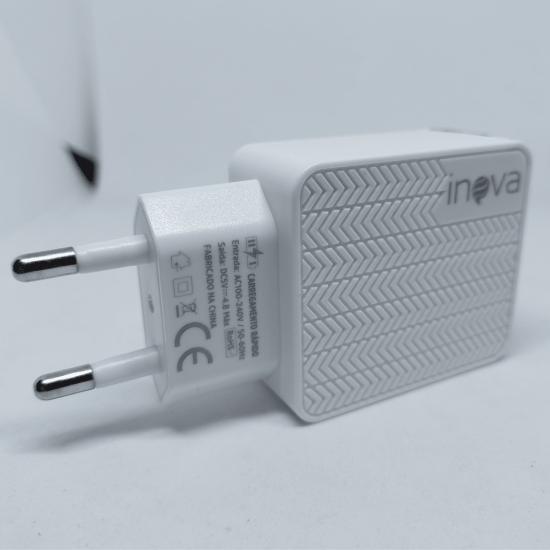 Carregador Rápido com 2 Portas USB Tipo C Inova CAR-9010 4.8A