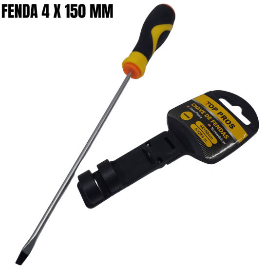 Chave Philips & Fenda Profissional TOP PROS imantada Com Cabo Emborrachado com diversos tamanhos