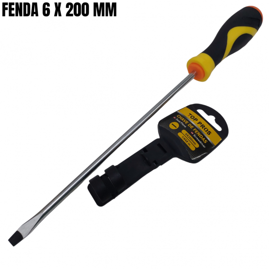 Chave Philips & Fenda Profissional TOP PROS imantada Com Cabo Emborrachado com diversos tamanhos