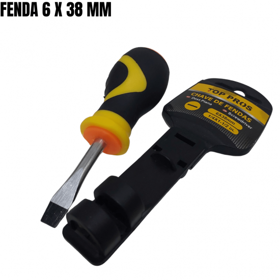 Chave Philips & Fenda Profissional TOP PROS imantada Com Cabo Emborrachado com diversos tamanhos