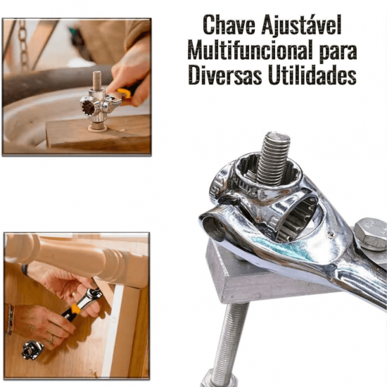 Chave Tigre Multifuncional Universal Soquete Boca 48em1 360° - Top Pros