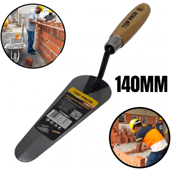 COLHER DE PEDREIRO OVAL DIVERSOS TAMANHOS - TOP PROS