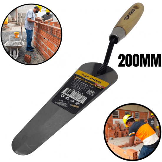 COLHER DE PEDREIRO OVAL DIVERSOS TAMANHOS - TOP PROS