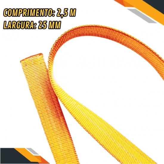 Conjunto 2 Cintas De Amarração Com Catraca 2,5 Metros - TOP PROS