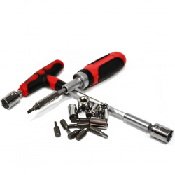 Conjunto com 29 chaves de fenda de aço carbono, bits de precisão, chave de soquete para reparo doméstico e profissional