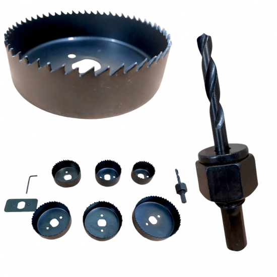 CONJUNTO DE SERRA COPOS 9 PEÇAS C/ 6 TAMANHOS - BARCELONA