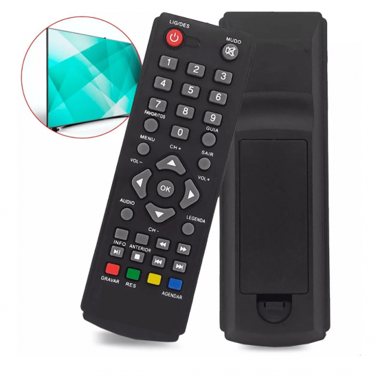 Controle COMPATIVEL Conversor/Receptor Aquário Dtv