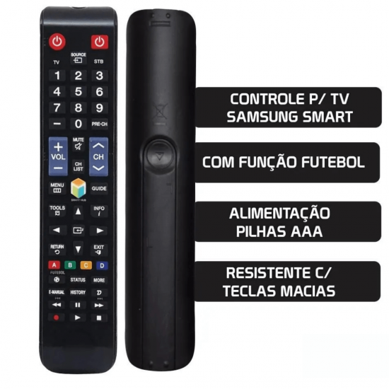 Controle Remoto compatível com Tv Samsung Led Smart futebol