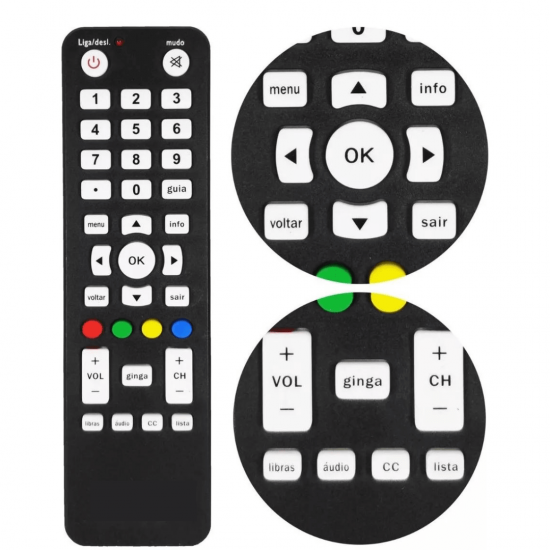 Controle Remoto Para Conversor digital Positivo e INTELBRAS