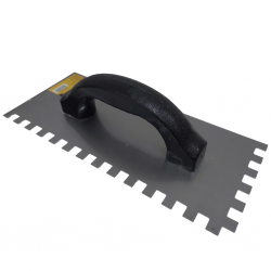 DESEMPENADEIRA AÇO LISA E DENTADA 12X28 CABO PLÁSTICO - BARCELONA