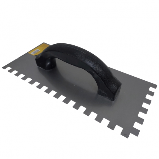 DESEMPENADEIRA AÇO LISA E DENTADA 12X28 CABO PLÁSTICO - BARCELONA