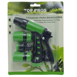Esguicho Com Engate Rápido Para Mangueira de Jardim Lavar Quintal Carro Tipo Pistola - top6605
