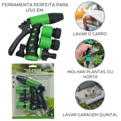 Esguicho Com Engate Rápido Para Mangueira de Jardim Lavar Quintal Carro Tipo Pistola - top6605