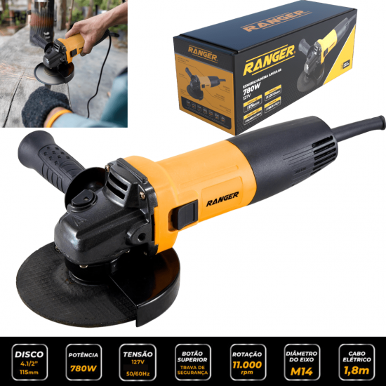 ESMERILHADEIRA ANGULAR 115MM 780W 127V